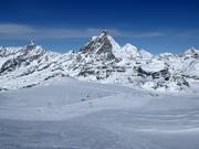 Blick über die Gletscherpisten am Matterhorn glacier paradise