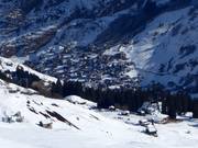 Blick auf Vals aus dem Skigebiet