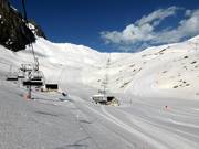 Blick auf das Skigebiet Grand Tourmalet