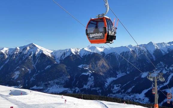 Größter Höhenunterschied in Ski amadé – Skigebiet Bad Gastein/Bad Hofgastein – Schlossalm/Angertal/Stubnerkogel