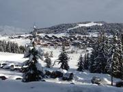 Blick vom Club Belamabra Les Saisies ins Skigebiet