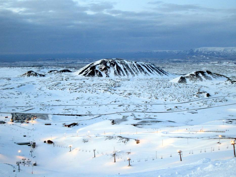 Skigebiet Bláfjöll Skifahren Bláfjöll