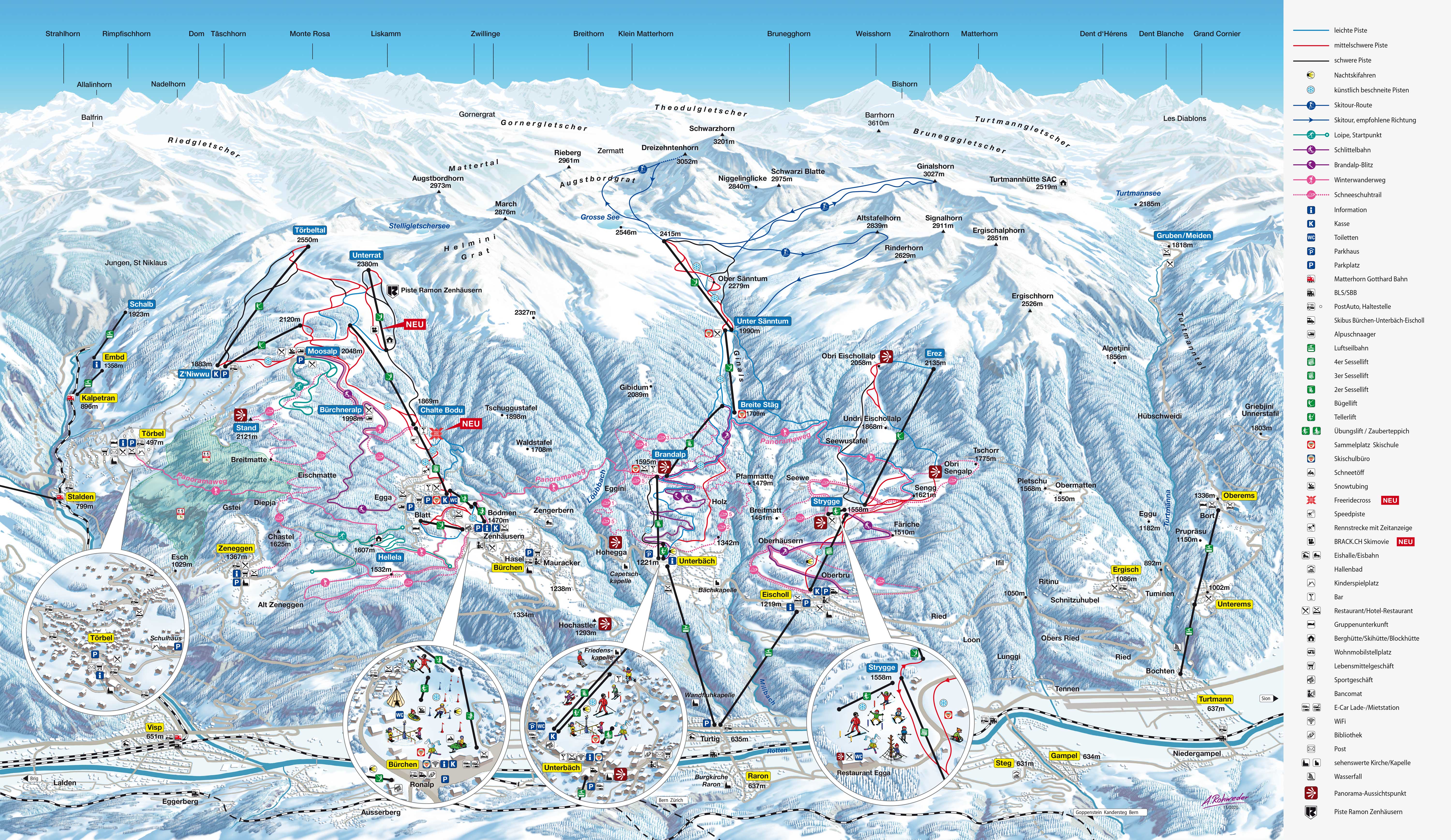 Skigebiet Unterbäch – Brandalp/Ginals