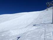 Perfekt präparierte schwere Piste