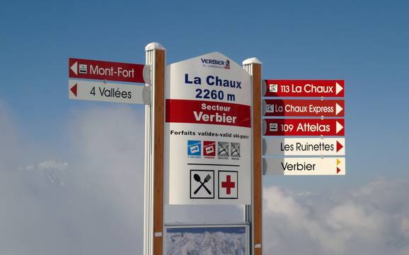 Val de Bagnes: Orientierung in Skigebieten – Orientierung 4 Vallées – Verbier/La Tzoumaz/Nendaz/Veysonnaz/Thyon