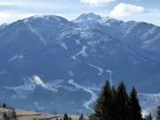 Blick auf das Skigebiet Alpe Cermis