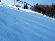 Der Slalomhang hat 40% Neigung