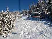 Tiefschneepiste unterhalb der Sechsersesselbahn