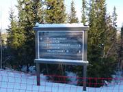 Pistenausschilderung in Lindvallen