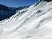 Ungesicherter freier Skiraum an der Pleusbahn