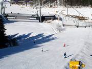 Ziemlich steil: Piste an der Kleinen Büre