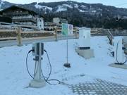 Eletro Tankstelle an der Talstation der Spieljochbahn in Fügen