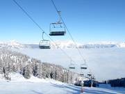 Gipfelbahn Vorderkar - 4er Sesselbahn fix geklemmt
