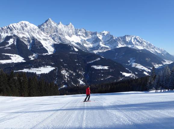Skigebiet Filzmoos am Fuße des Dachsteinmassivs