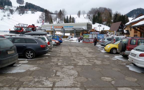 Starohorské vrchy: Anfahrt in Skigebiete und Parken an Skigebieten – Anfahrt, Parken Donovaly (Park Snow)