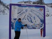 Pistenplan an der Talstation im Naspa Ski Garden