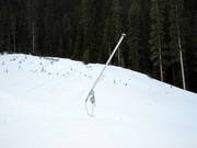 Lanzenbeschneiung im Skigebiet Nakiska