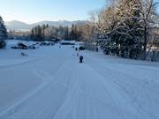 Anfängerbereich mit Seillift an der Talstation