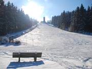 Die Hauptpiste in ihrer vollen Breite