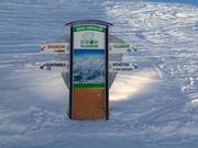 Informationstafeln im Skigebiet