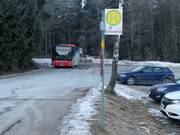 Haltestelle direkt am Skigebiet des Ostbayernbus
