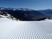 Perfekte Pistenpräparierung im Skigebiet Watles