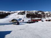Blick auf das Skigebiet Sysendalen