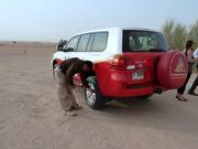 Bevor es in die Wüste geht wird etwas Luft abgelassen