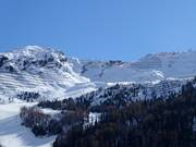 Blick auf die Karjochpiste und Obere Böden