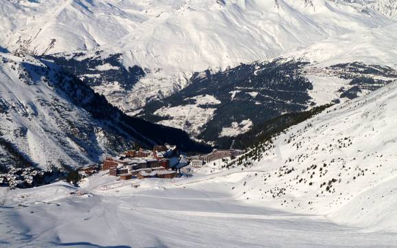 Größter Höhenunterschied im Tal der Isère – Skigebiet Les Arcs/Peisey-Vallandry (Paradiski)