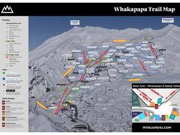 Pistenplan Whakapapa – Mt. Ruapehu