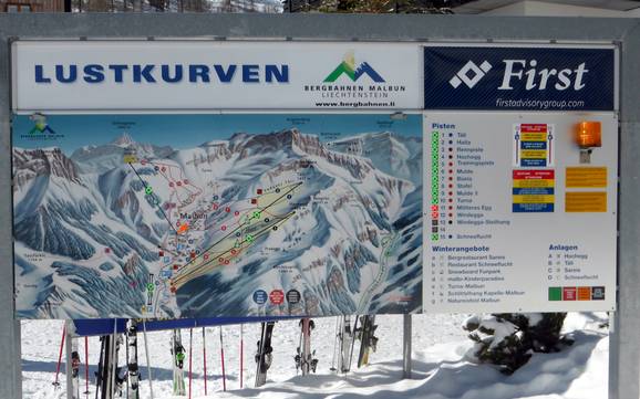 Liechtenstein: Orientierung in Skigebieten – Orientierung Malbun