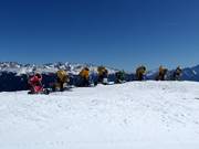 Die Schneekanonen warten auf den nächsten Einsatz