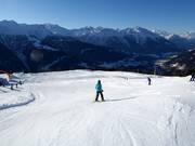 Breit und leicht ist die Piste am Mattenlift