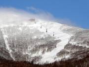 Blick auf die schwere Piste Center Bowl Way