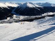 Schwere Talabfahrt nach Davos