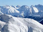 Blick vom Eggishorn auf das Skigebiet Bellwald