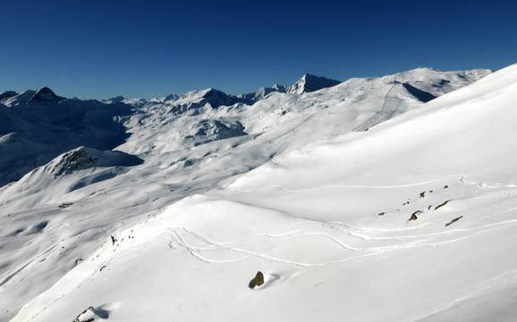 Oberhalbsteiner Alpen: Größe der Skigebiete – Größe Savognin