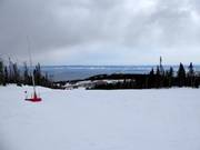 Leichte Piste an Teleski du Sommet