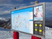 Pistenplan im Skigebiet Coronet Peak