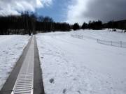 Förderband an der Talstation der Gondelbahn