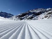 Perfekt präparierte Piste am Parsenn