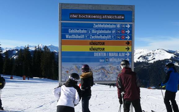 Hochkönig: Orientierung in Skigebieten – Orientierung Hochkönig – Maria Alm/Dienten/Mühlbach