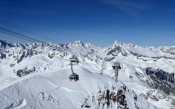 Höchstes Skigebiet in der SkiArena Andermatt-Sedrun – Skigebiet Gemsstock – Andermatt
