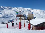 Pistenausschilderung im Skigebiet Les 3 Vallées