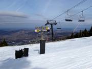 Zufahrt zu den Double Diamond Abfahrten