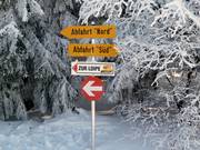 Ausschilderung zur Nord- und Südabfahrt