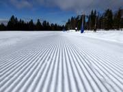 Präparierte Piste im Skigebiet Idre Fjäll