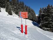 Pistenausschilderung im Skigebiet Villars/Gryon/Les Diablerets