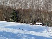 Die leichte Abfahrt am Lift 2